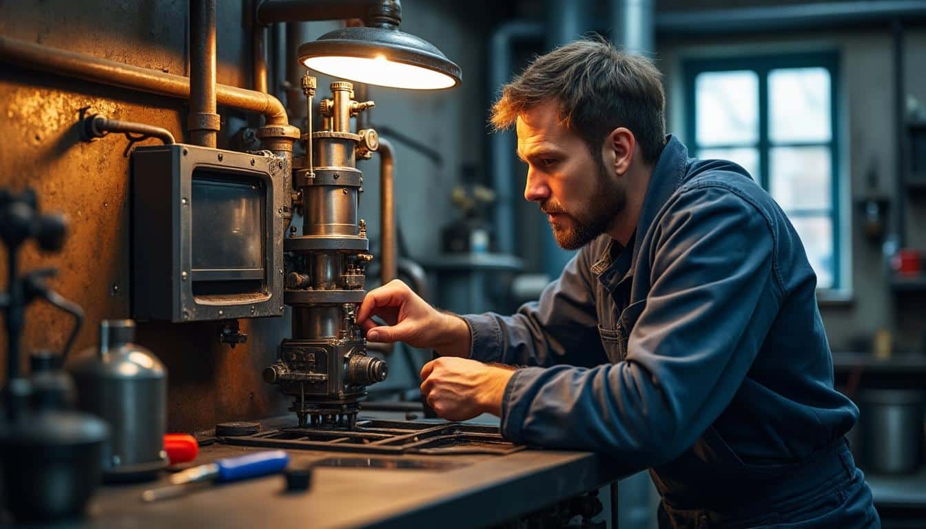 Illustration: Les composants essentiels du brûleur de chaudière à fioul