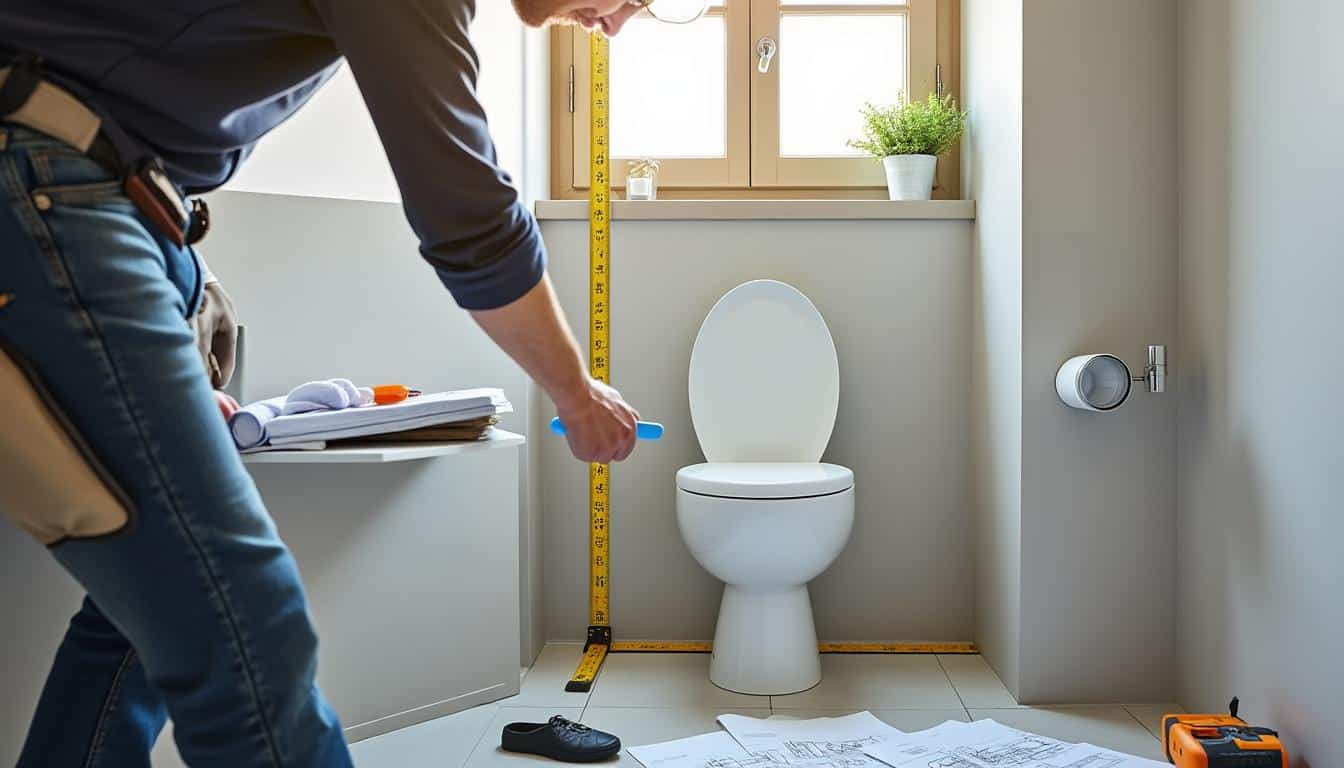 Illustration: Définir les dimensions optimales pour l’installation de WC