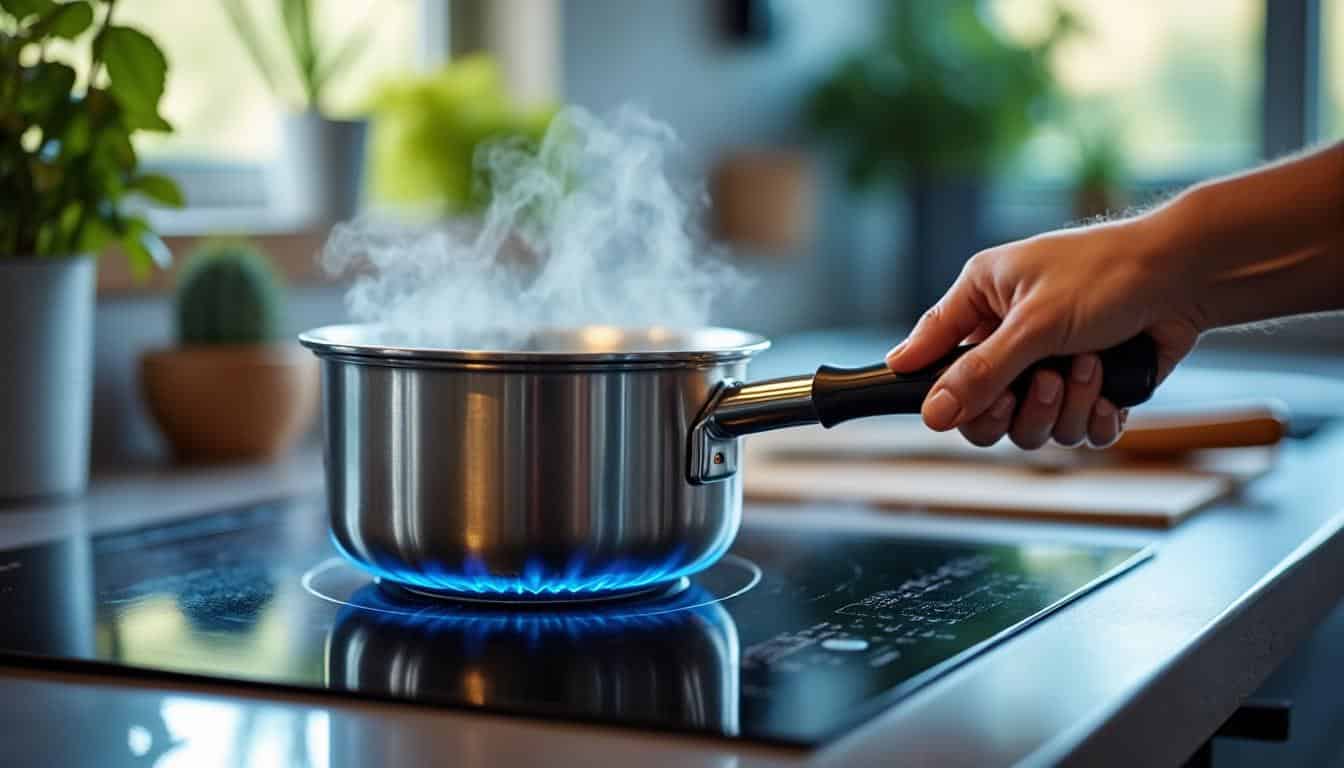 Illustration: Définition du feu doux sur une plaque à induction et ses spécificités