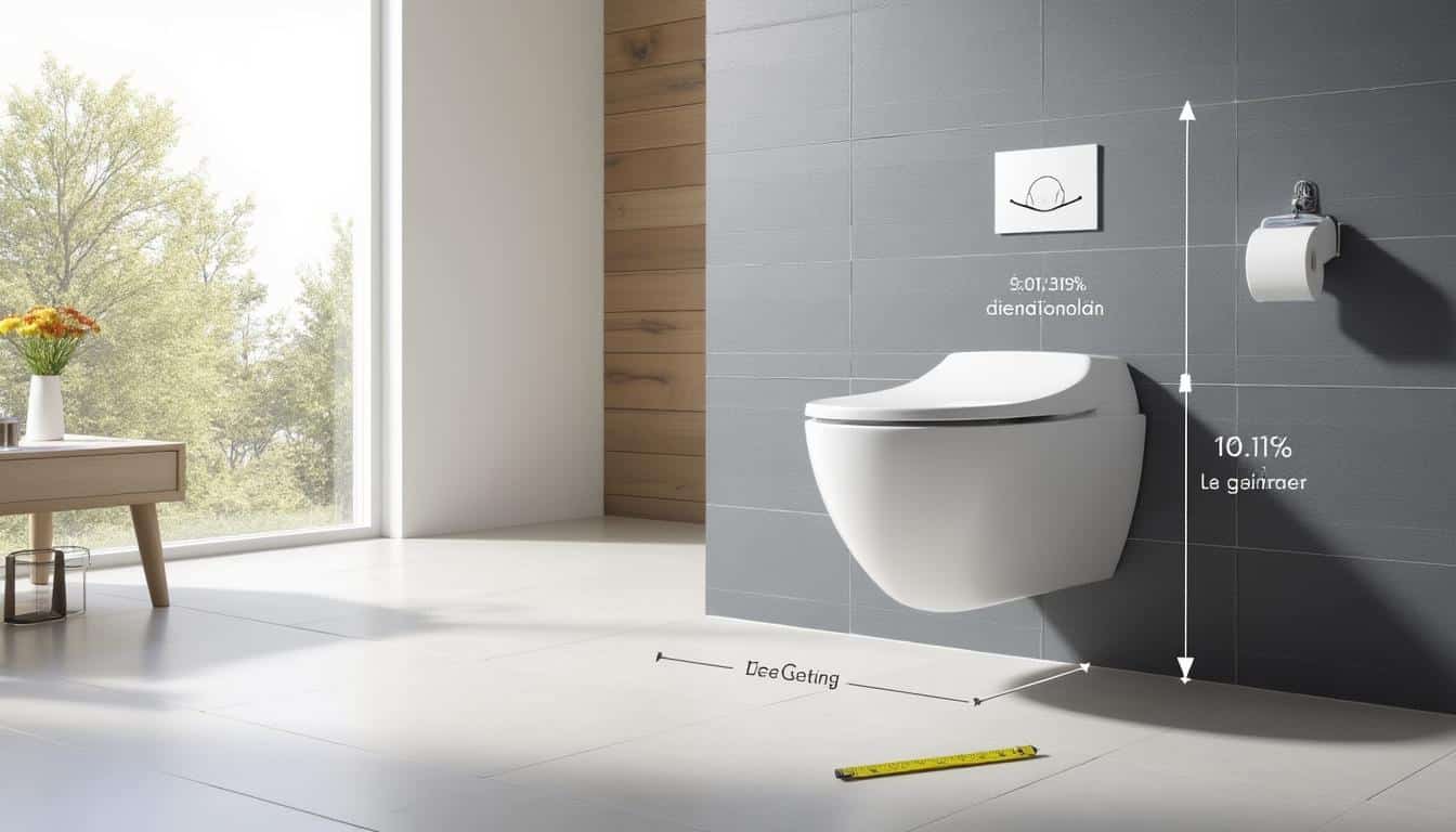 Illustration: Définition et avantages du WC suspendu en matière de dimension