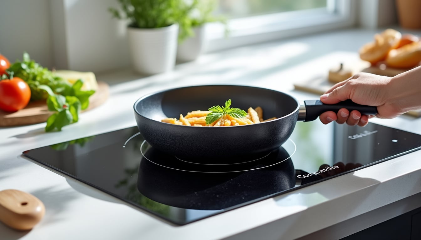 Illustration: Comprendre le fonctionnement d’une plaque à induction et l’importance de la poêle adaptée
