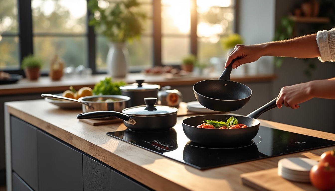 Illustration: Vérifier la compatibilité des poêles avec une plaque à induction