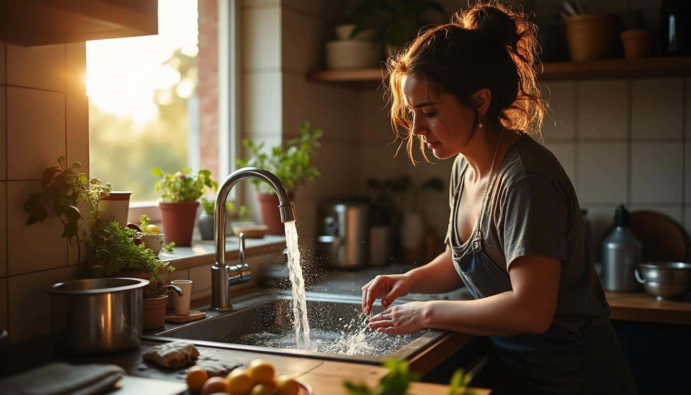 Illustration: Pourquoi la pression irrégulière du robinet de cuisine le soir pose-t-elle problème ?