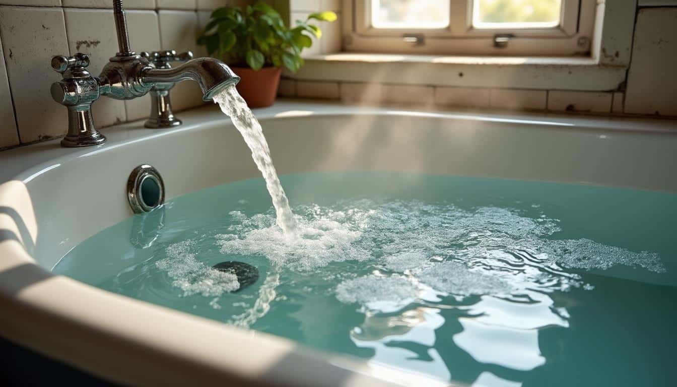Eau tiède baignoire remplissage lent : causes et solutions efficaces
