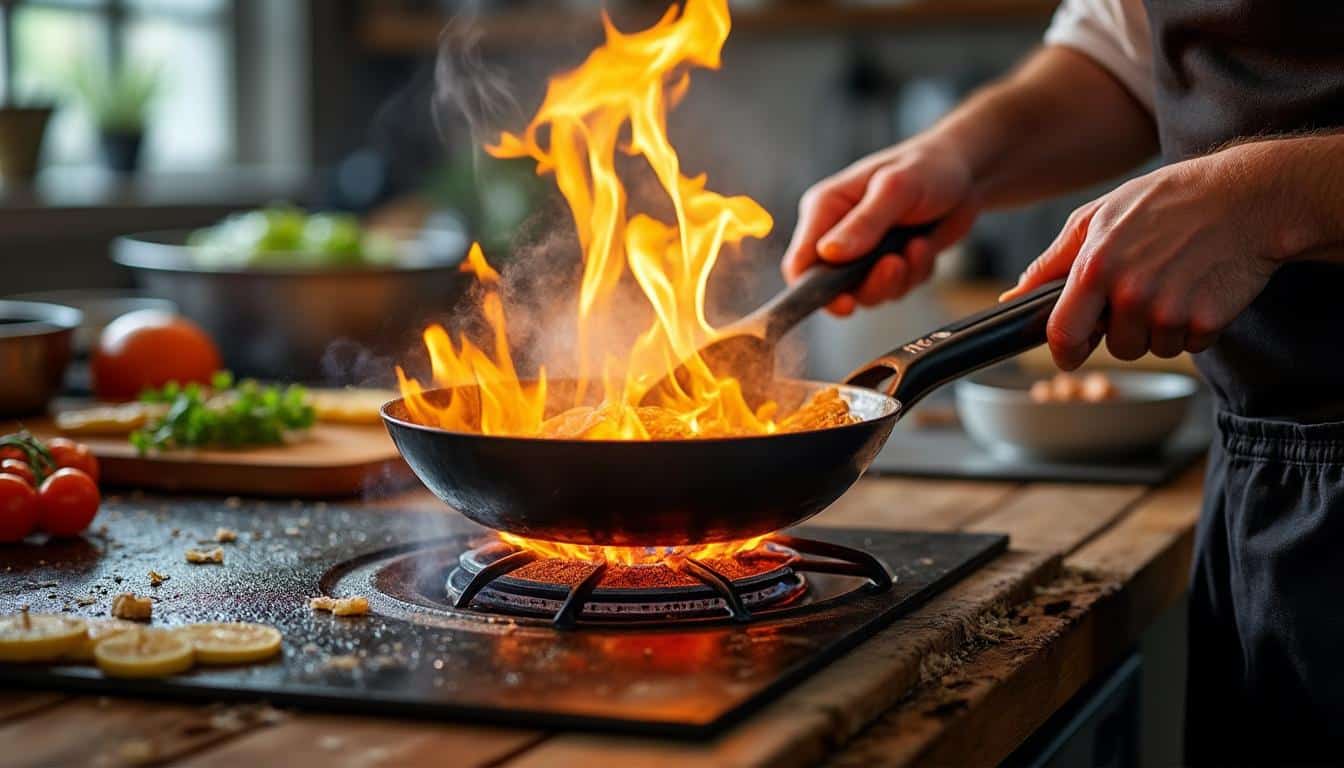 Feu vif en cuisine : maîtriser la cuisson rapide et savoureuse