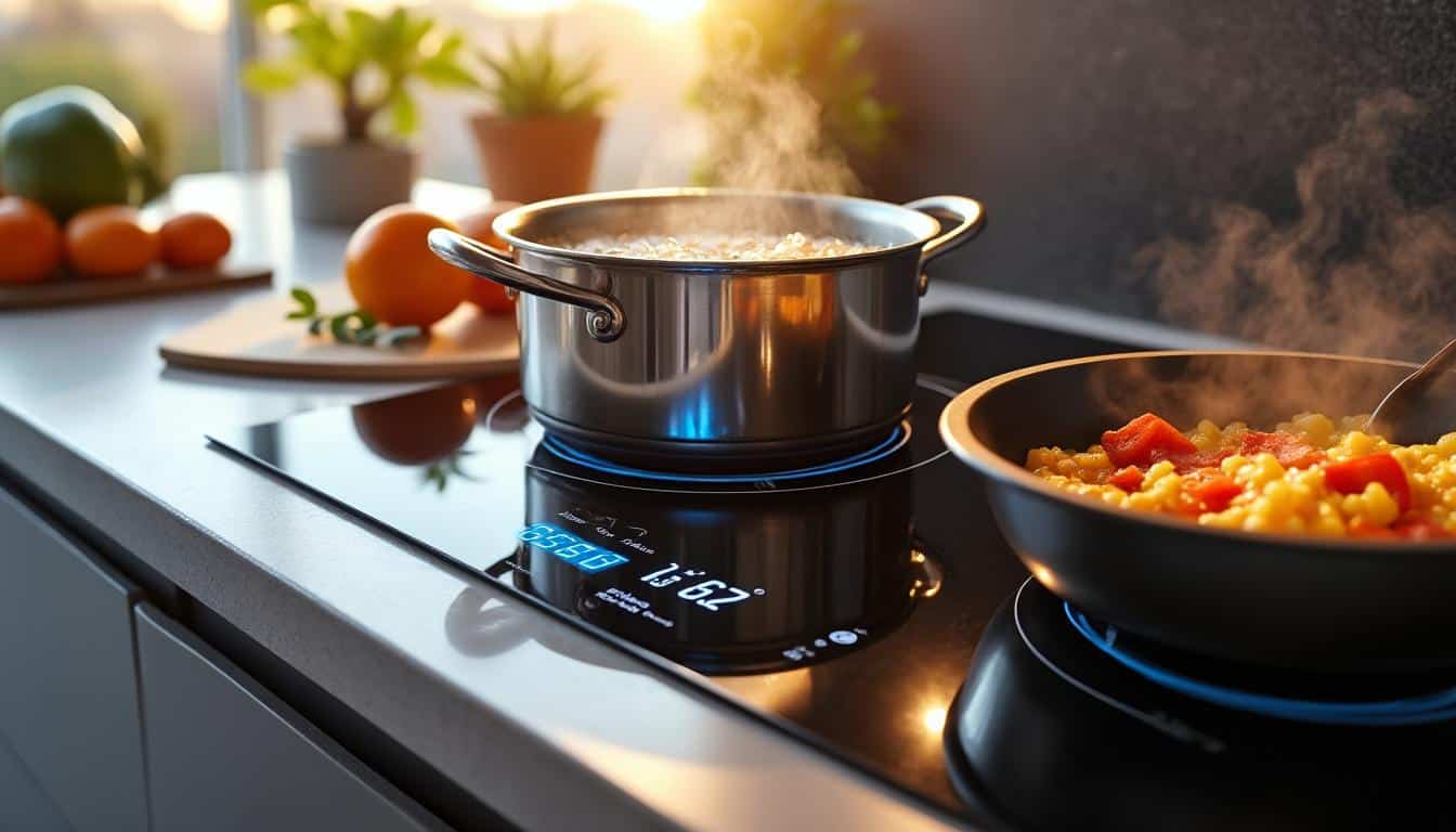 Illustration: Comment fonctionne une plaque à induction et ses zones de cuisson dédiées