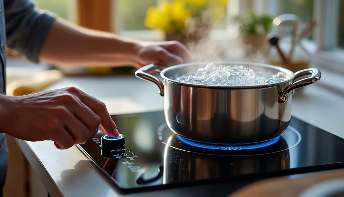 Illustration: Comprendre le fonctionnement du feu moyen sur une plaque à induction