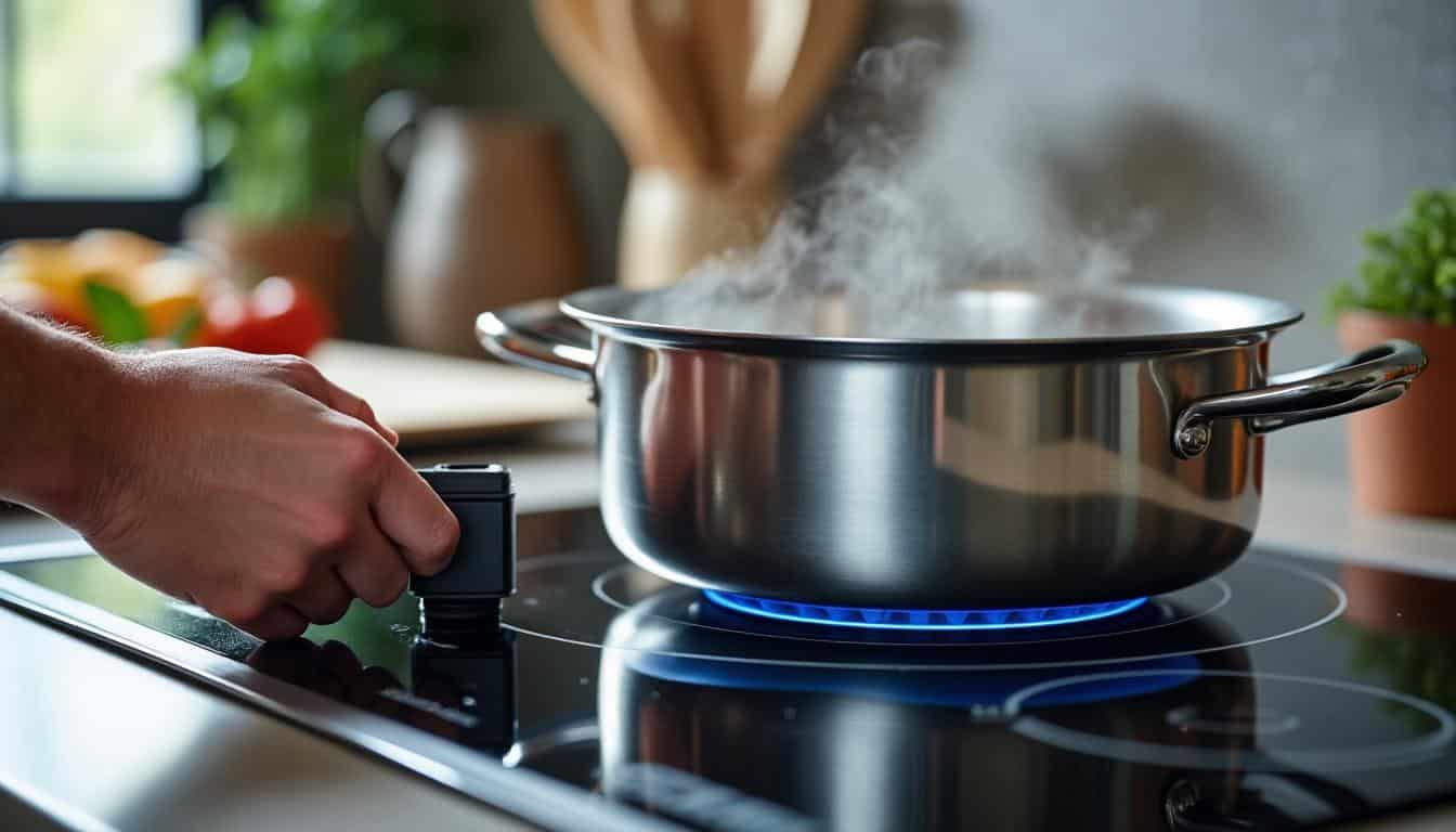 Maîtriser le feu moyen de la plaque à induction pour une cuisson parfaite