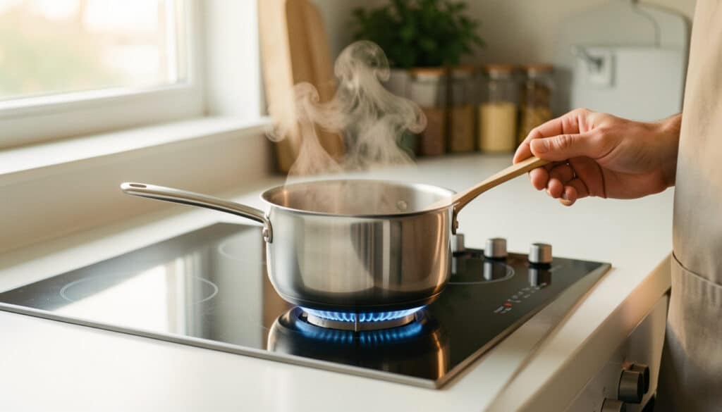 Feu moyen en cuisine : à quelle température le régler