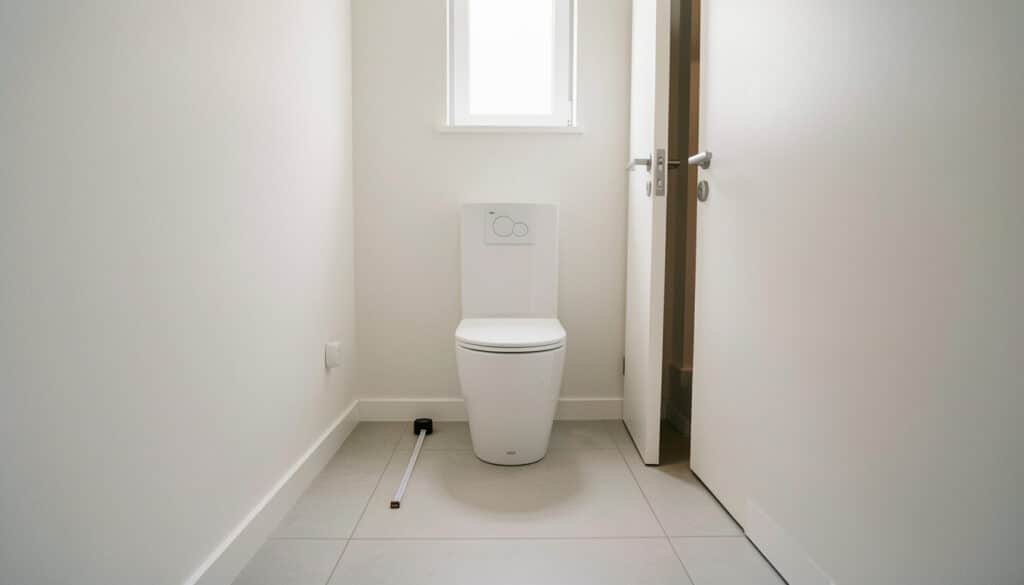 Largeur minimale des WC et espace à prévoir