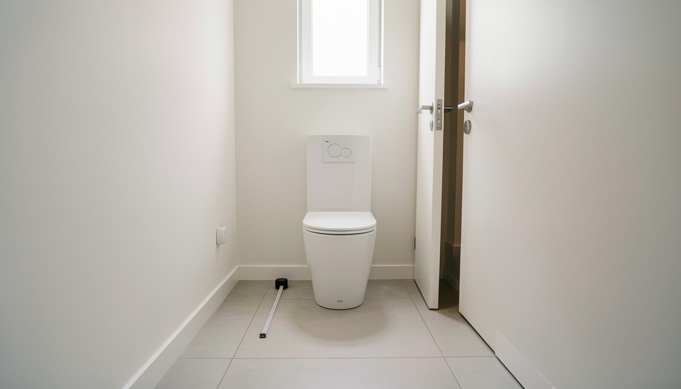 Largeur minimale des WC et espace à prévoir